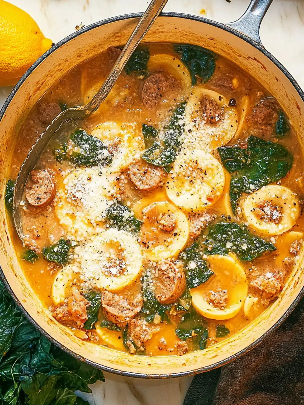 Butternut-Wurst-Tortellini-Suppe für kuschelige Abende 3 Butternut-Wurst-Tortellini-Suppe