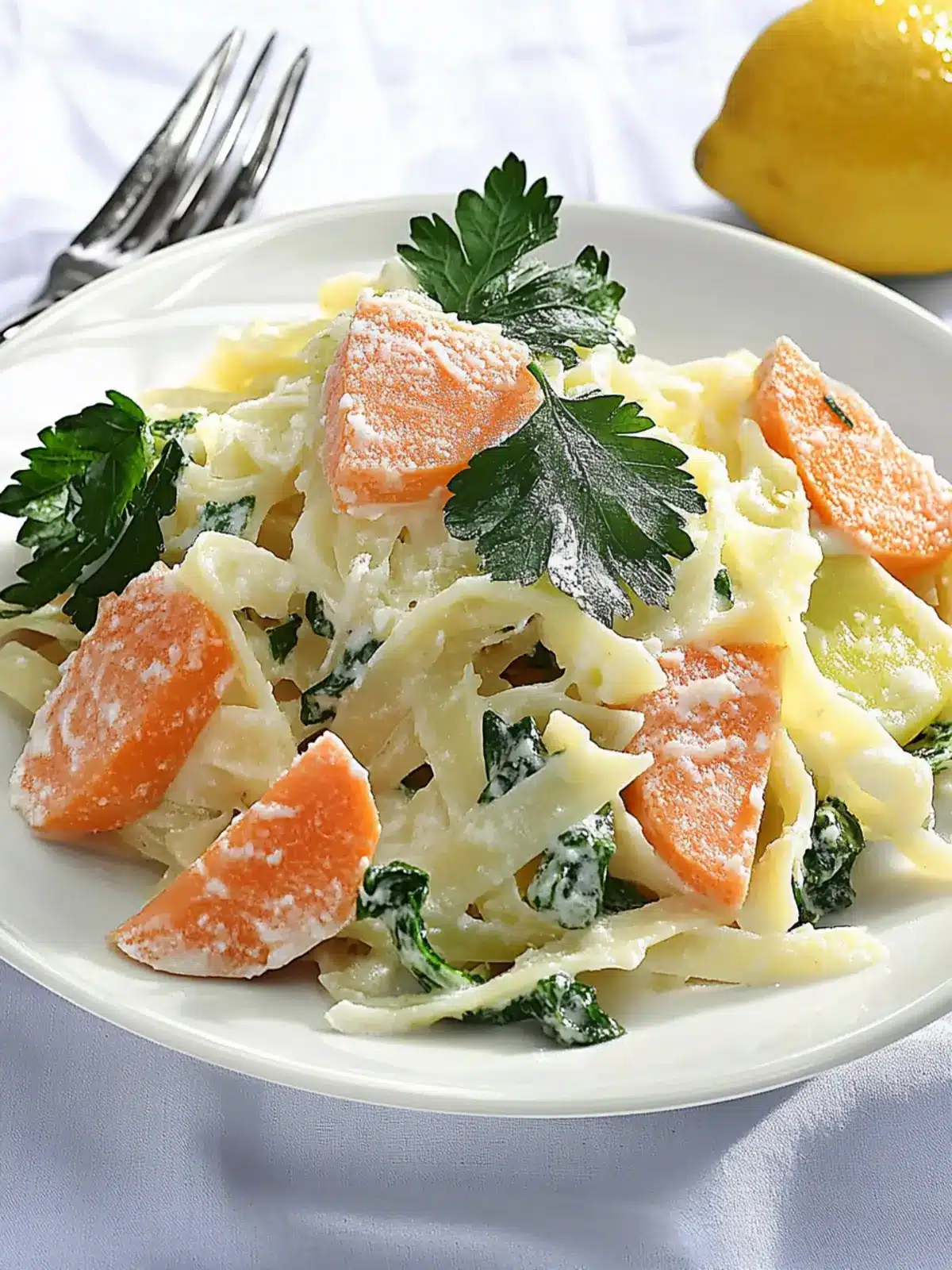Lachs Pasta mit Spinat schnell und einfach zubereitet 3 Lachs Pasta mit Spinat