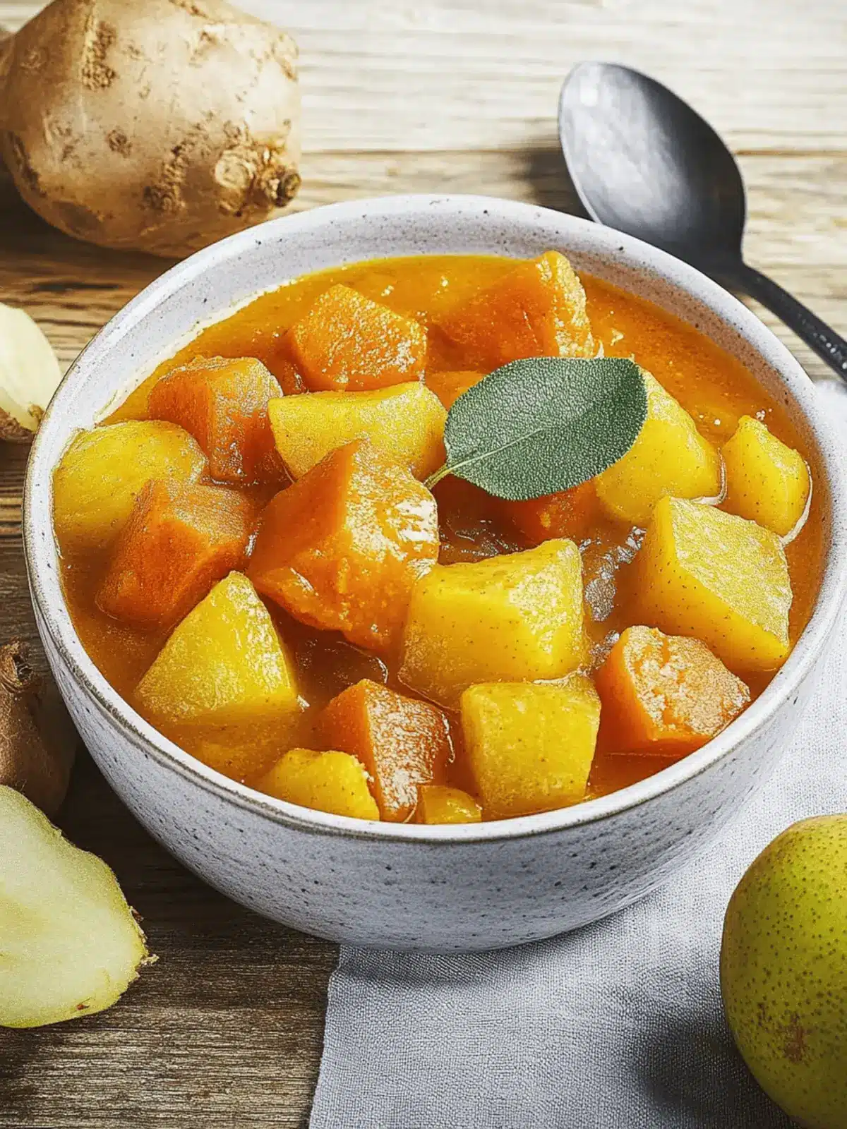 Kürbiseintopf mit Kartoffeln für gemütliche Herbsttage 5 Pumpkin stew with potatoes