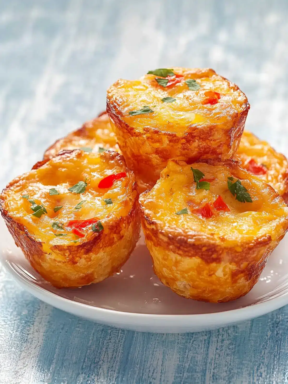 Eiermuffins mit frischem Gemüse und Käse 2 Eiermuffins