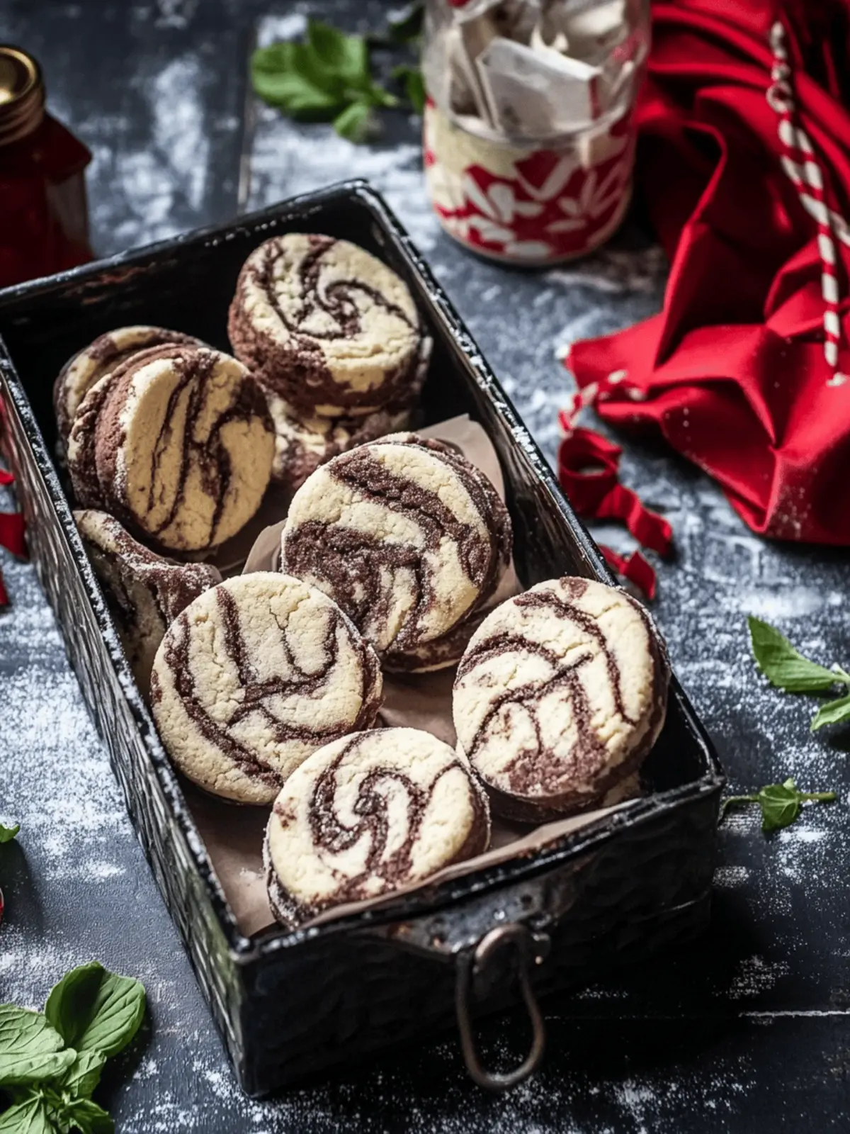 Heidesand schwarz-weiß – Festliche Kekse für Weihnachten 5 Heidesand schwarz-weiß