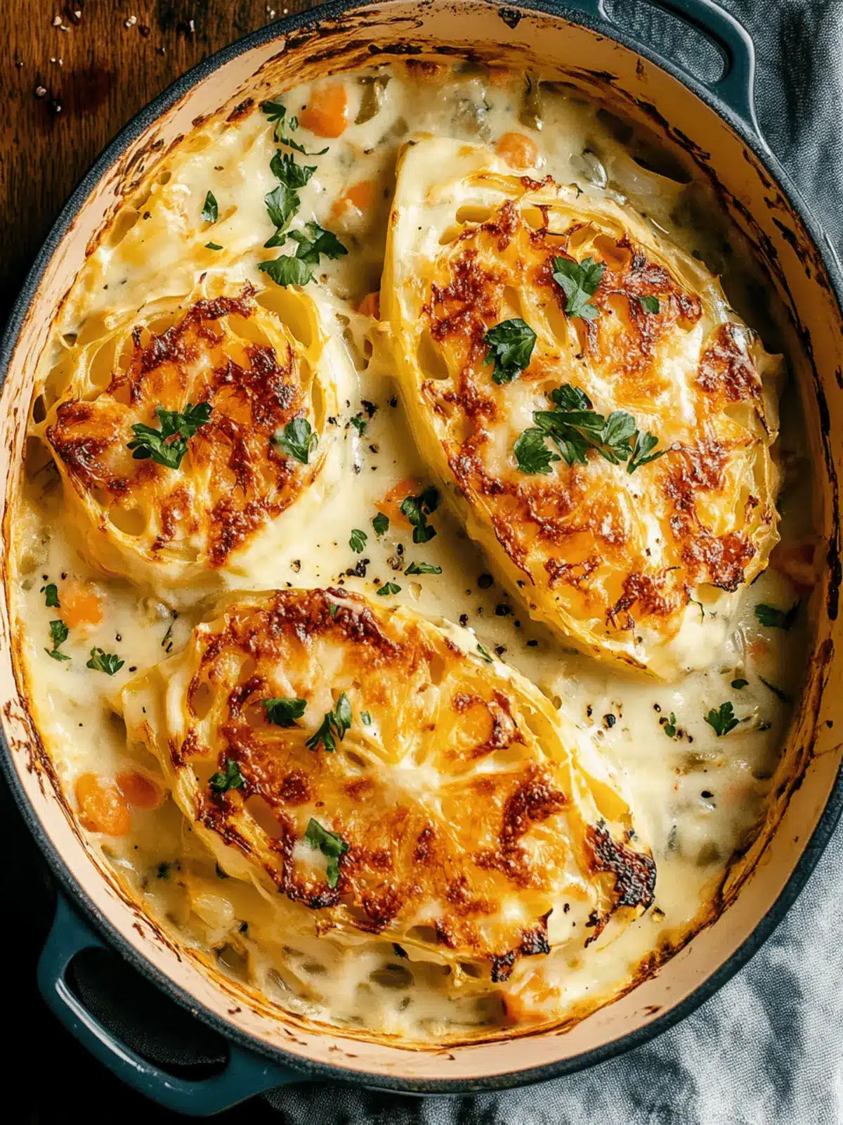 Cremig überbackener Spitzkohl mit Café de Paris Crust 3 Creamy baked pointed cabbage with Café de Paris crust