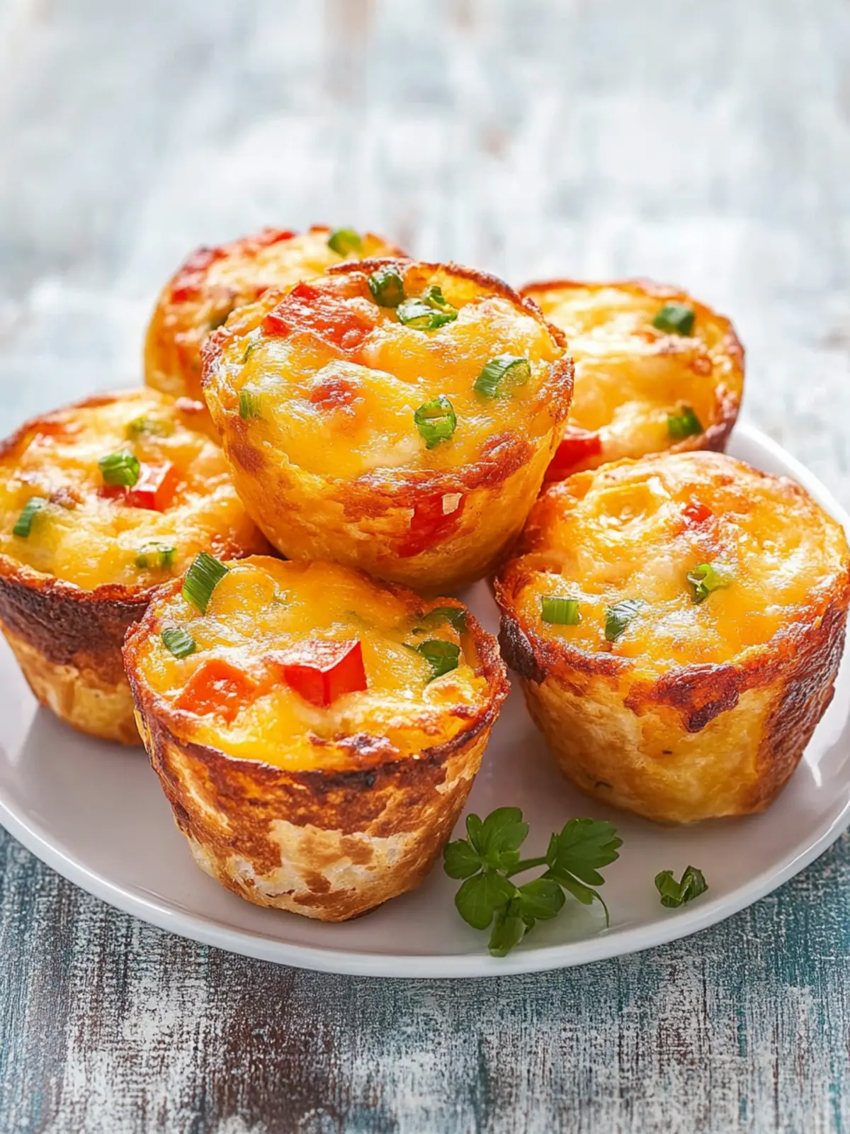 Eiermuffins mit frischem Gemüse und Käse 5 Eiermuffins