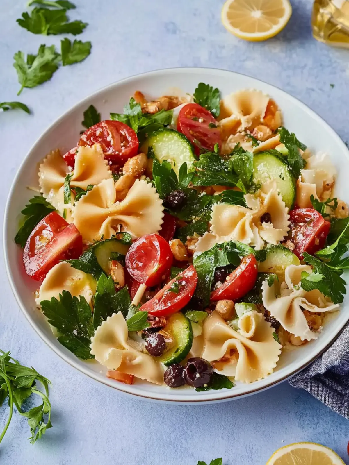 Mediterraner Nudelsalat mit Pesto für den Sommer 2 Mediterraner Nudelsalat mit Pesto