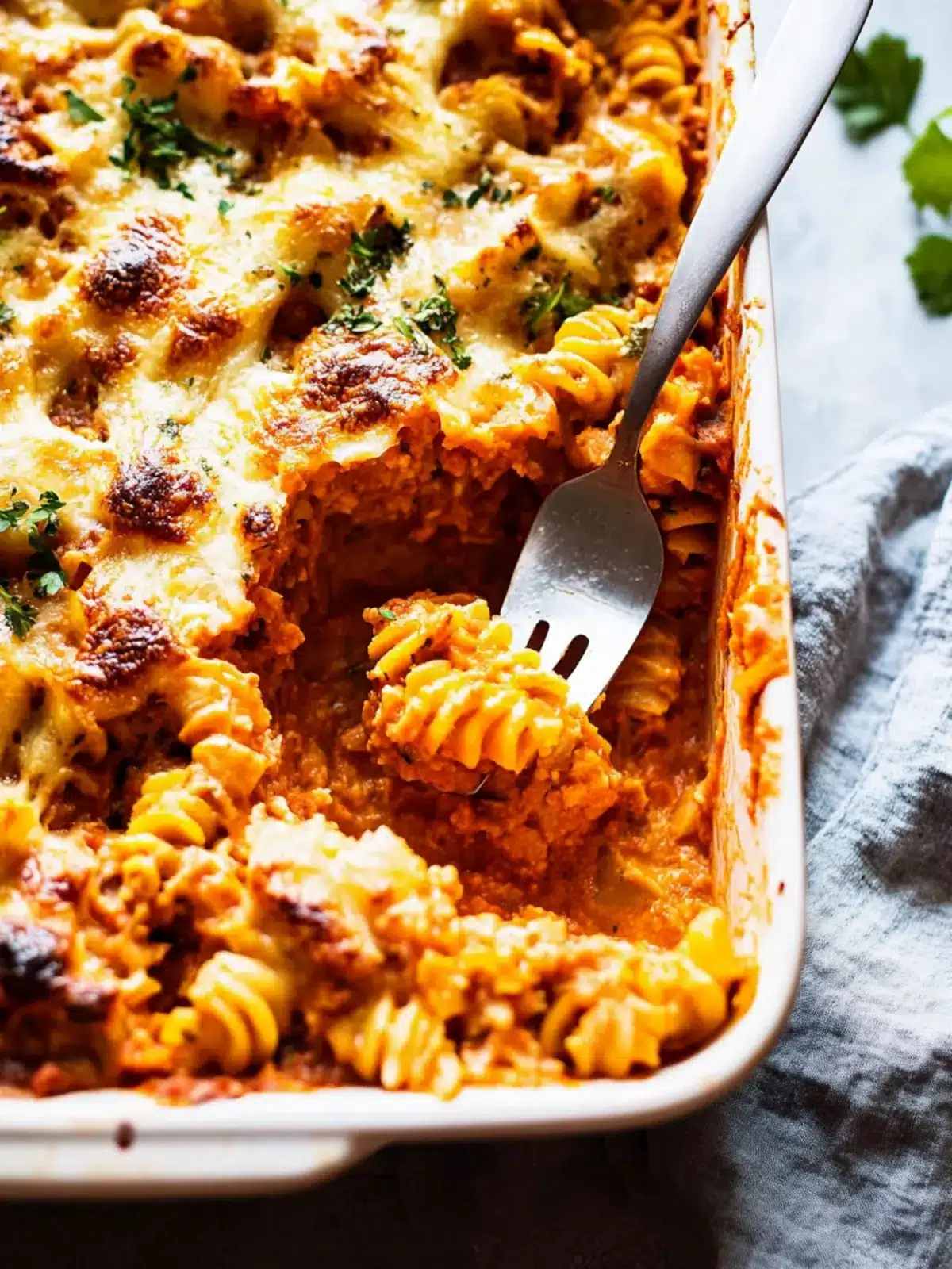 Schneller Nudelauflauf mit Hackfleisch und Gemüse 2 Pasta casserole with minced meat and vegetables