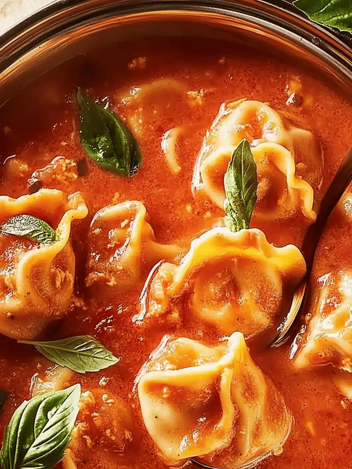 Cremige Tomaten Tortellini Suppe für wohlige Abende 5 Cremige Tomaten Tortellini Suppe