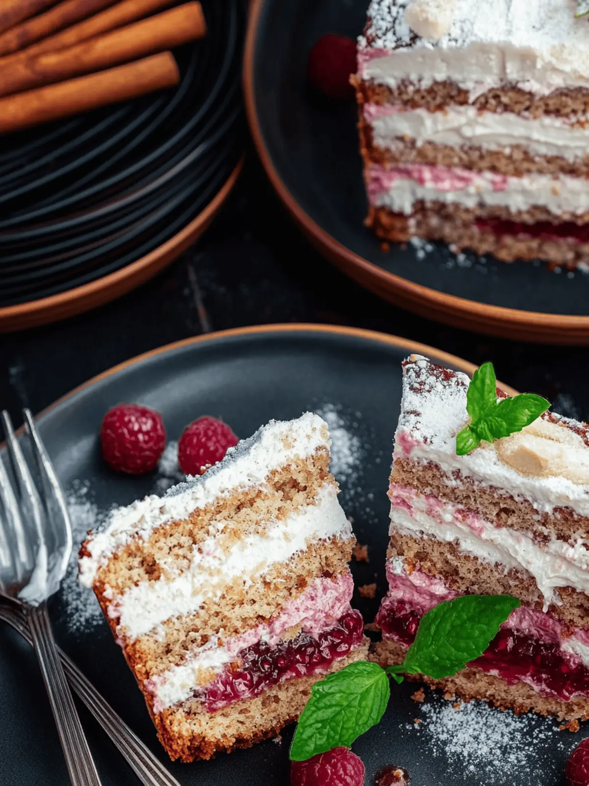 Spekulatiustorte mit Mascarponecreme und Zimtpflaumen 4 Spekulatiustorte mit Mascarponecreme und Zimtpflaumen