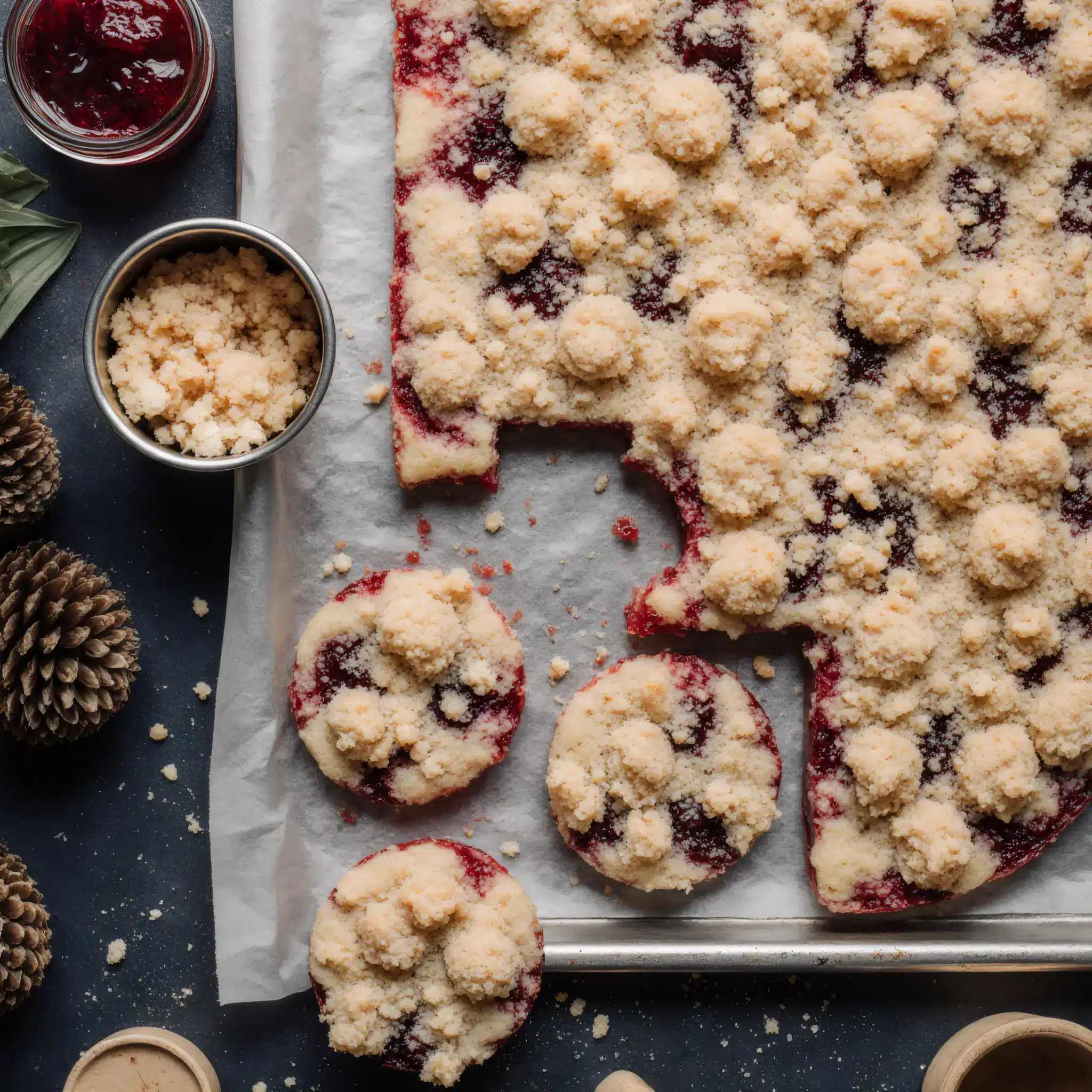Leckere Streuselplätzchen mit Marmeladenfüllung 4 Leckere Streuselplätzchen mit Marmeladenfüllung
