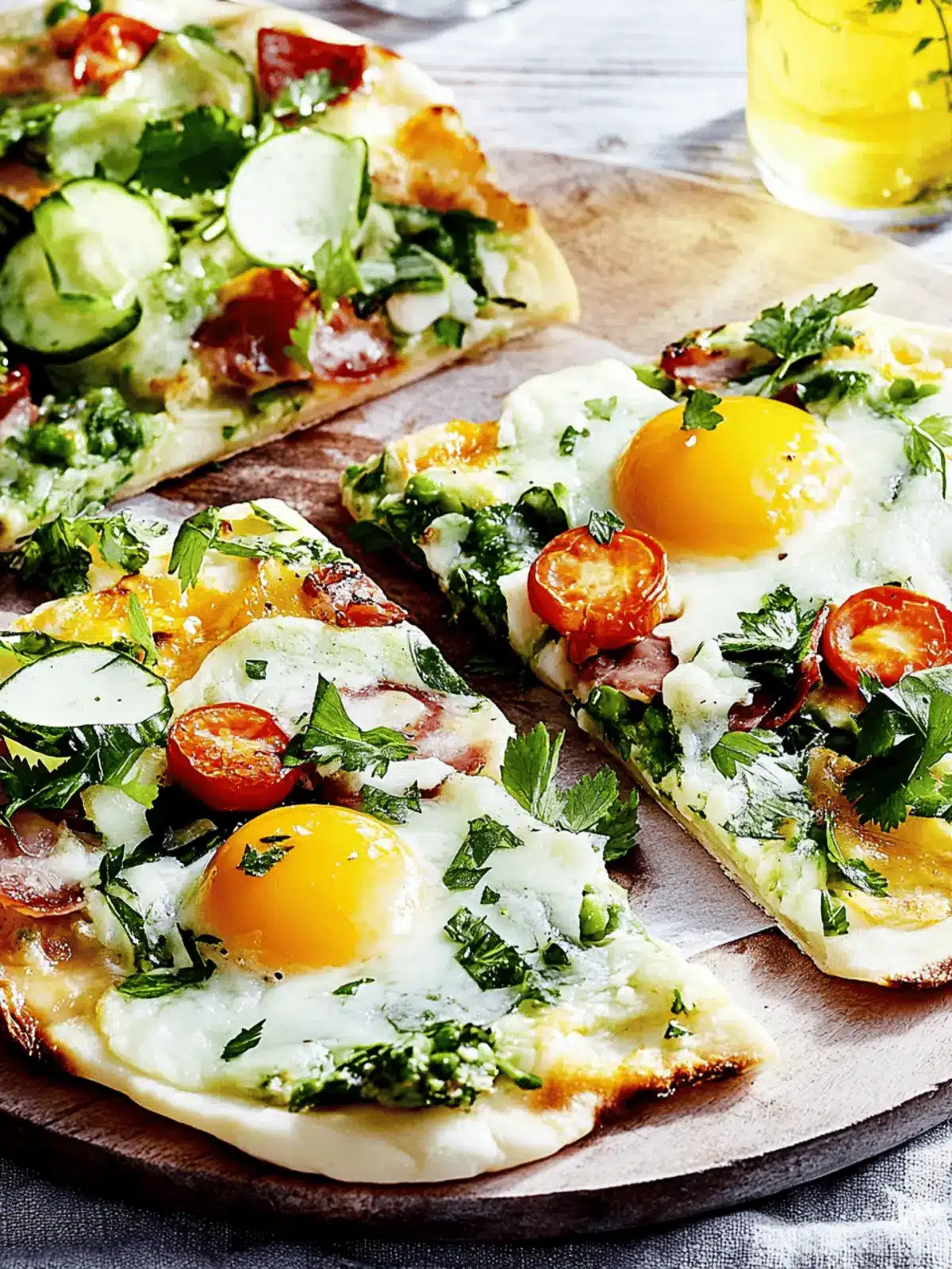 Frühstück Flammkuchen mit Spiegelei zaubern 5 Breakfast Flammkuchen with fried egg