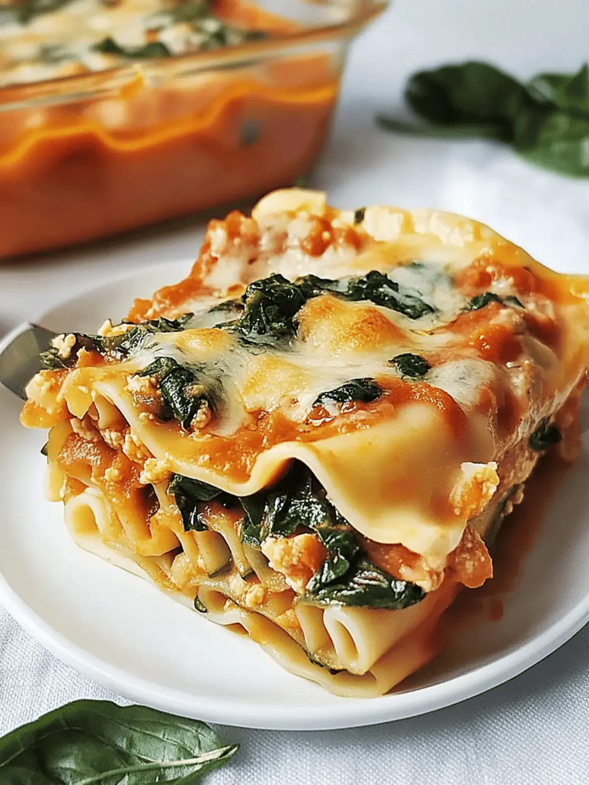 Vegane Lasagne Rollen mit Hummus und Spinat 4 Vegane Lasagne Rollen