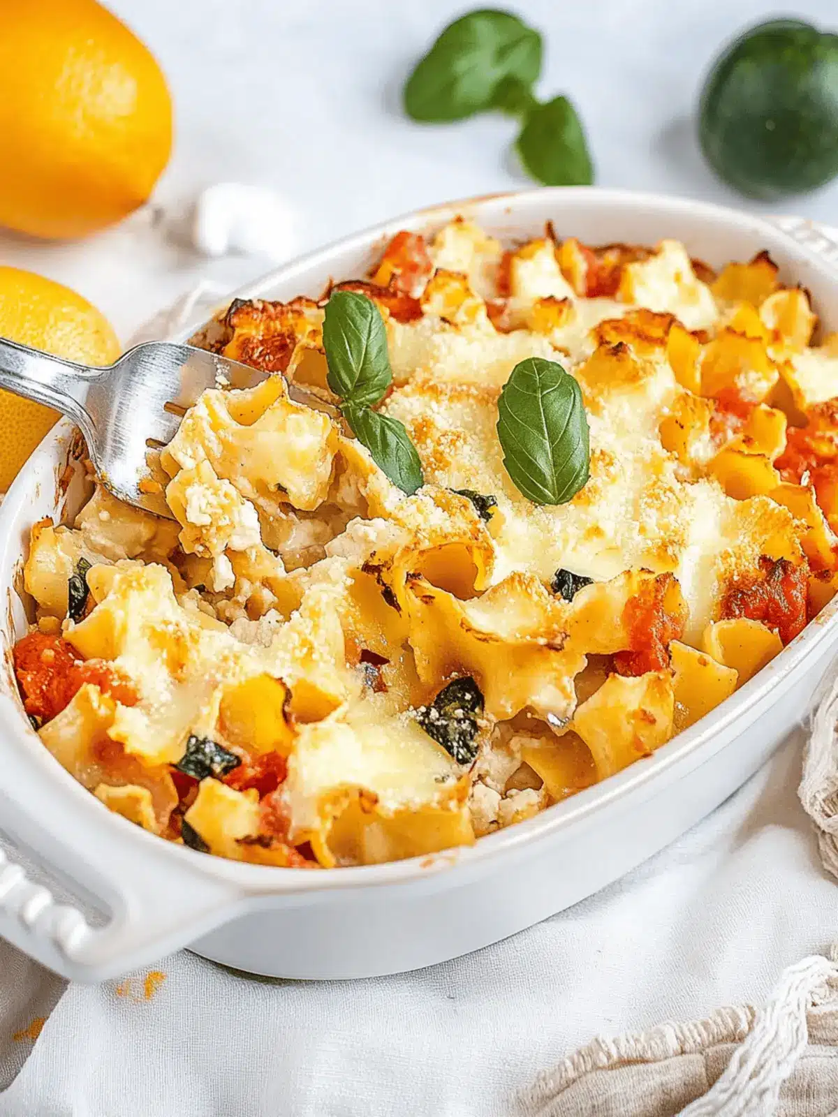 Vegetarischer Nudelauflauf