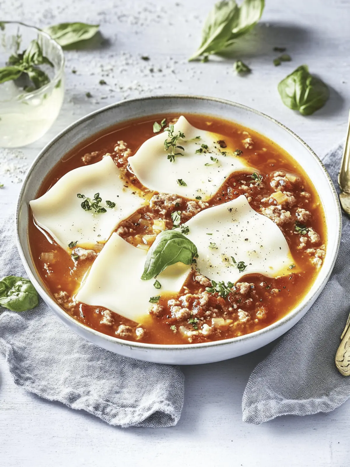 Lasagnesuppe für die Seele: Einfach und lecker 4 Lasagnesuppe