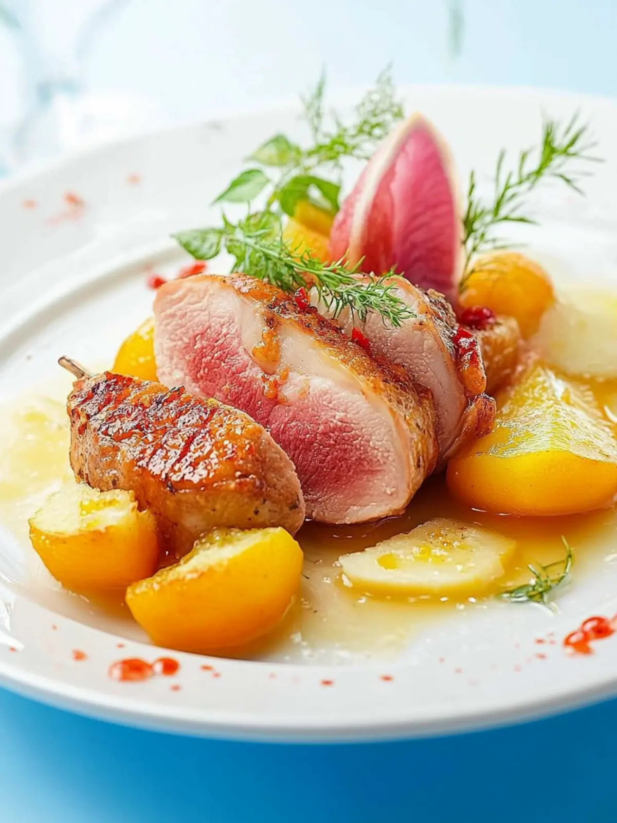 Entenbrust mit Honig-Orangen-Glasur lecker zubereitet 3 Entenbrust mit Honig-Orangen-Glasur Rezept