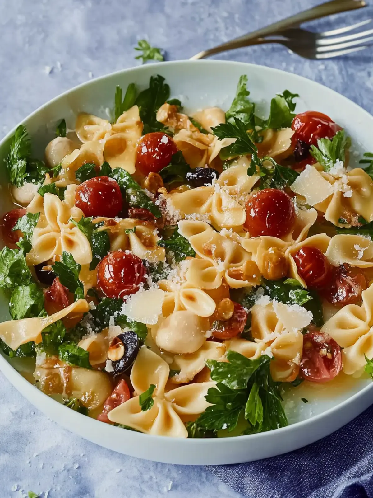 Mediterraner Nudelsalat mit Pesto für den Sommer 5 Mediterraner Nudelsalat mit Pesto