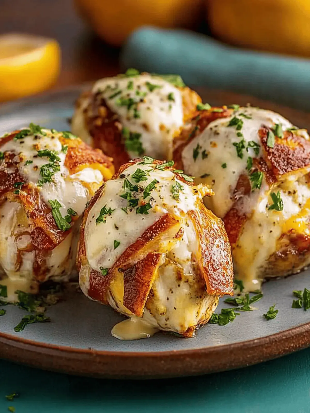 Speck umwickelte gefüllte Hähnchenbrust perfekt zubereiten 4 Speck umwickelte gefüllte Hähnchenbrust