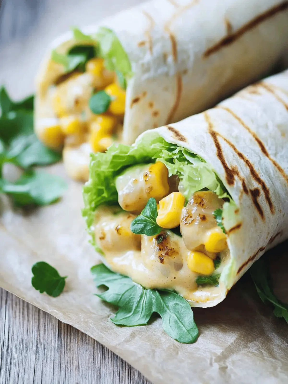 Käse-Geschmack Hühnchen Wraps für schnelle Genussmomente 5 Käse-Geschmack Hühnchen Wraps