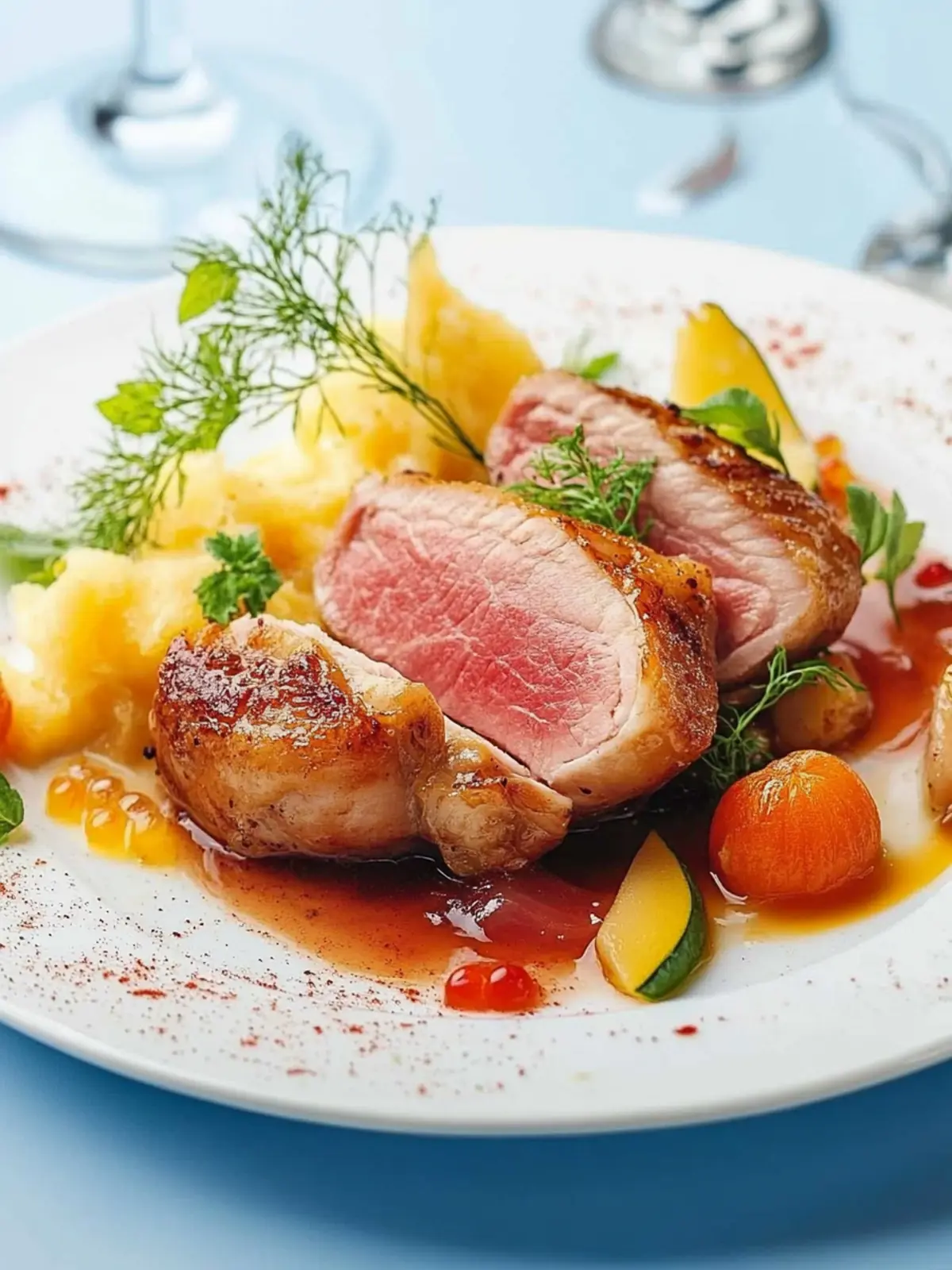 Entenbrust mit Honig-Orangen-Glasur lecker zubereitet 4 Entenbrust mit Honig-Orangen-Glasur Rezept