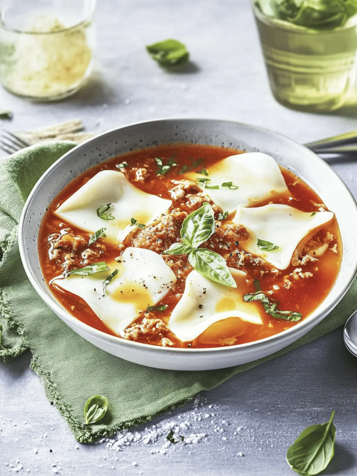 Lasagnesuppe für die Seele: Einfach und lecker 5 Lasagnesuppe