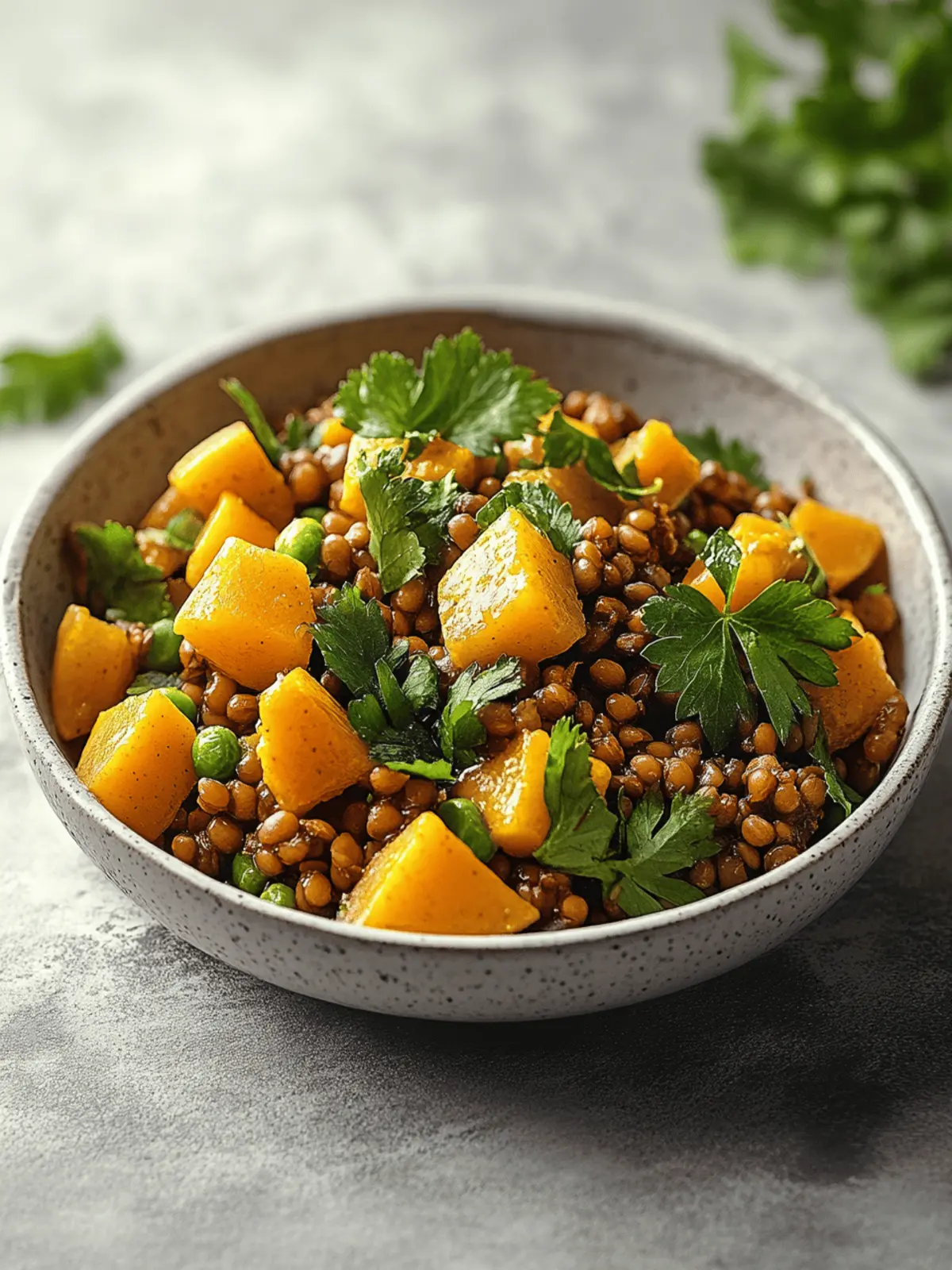 Linsen-Kürbis-Salat für das perfekte Herbstessen 3 Linsen-Kürbis-Salat