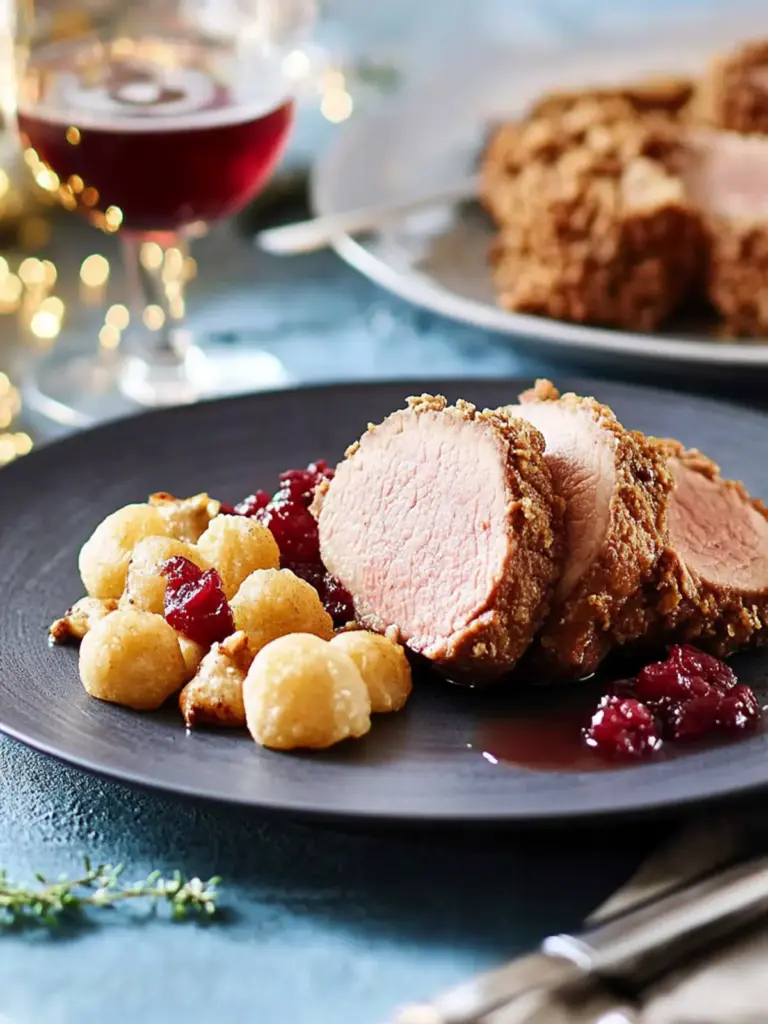 Schweinefilet mit Maronenhaube – Festlicher Genuss