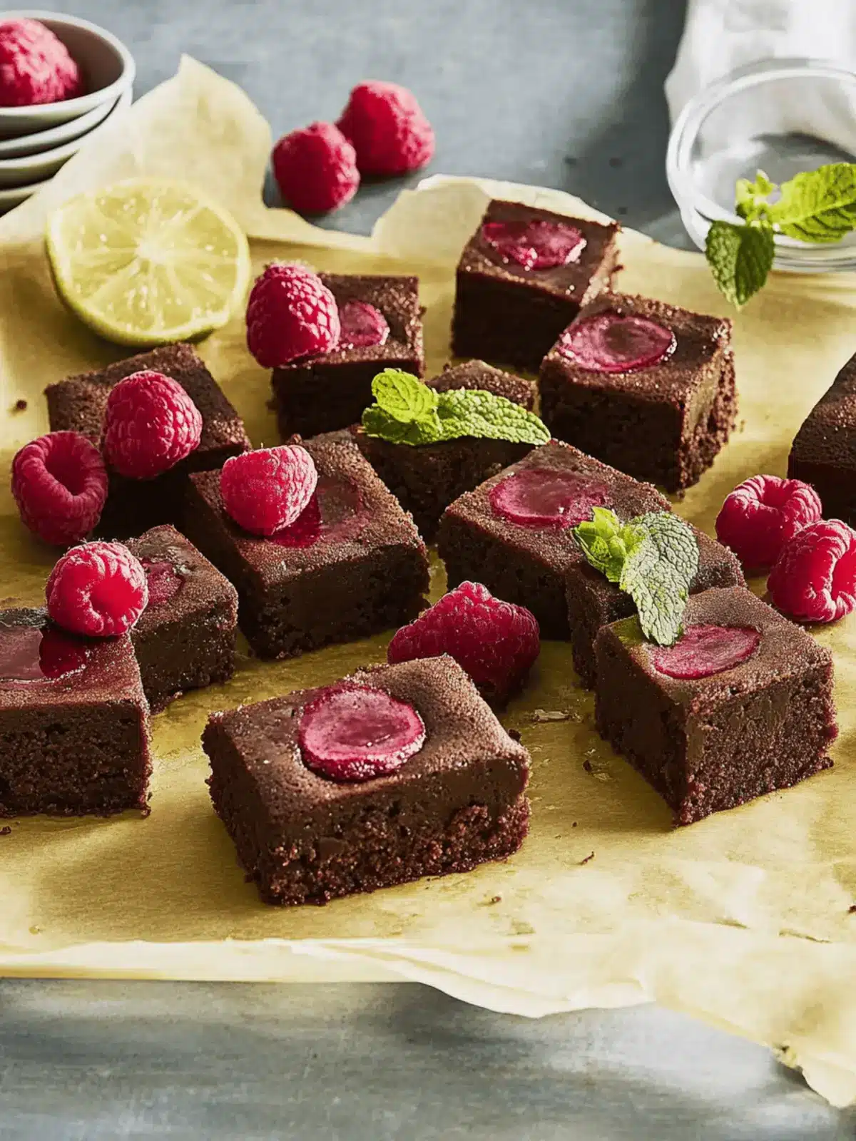 Himbeer-Brownies: Fudgy Genuss für Schokoladenliebhaber 2 Himbeer-Brownies