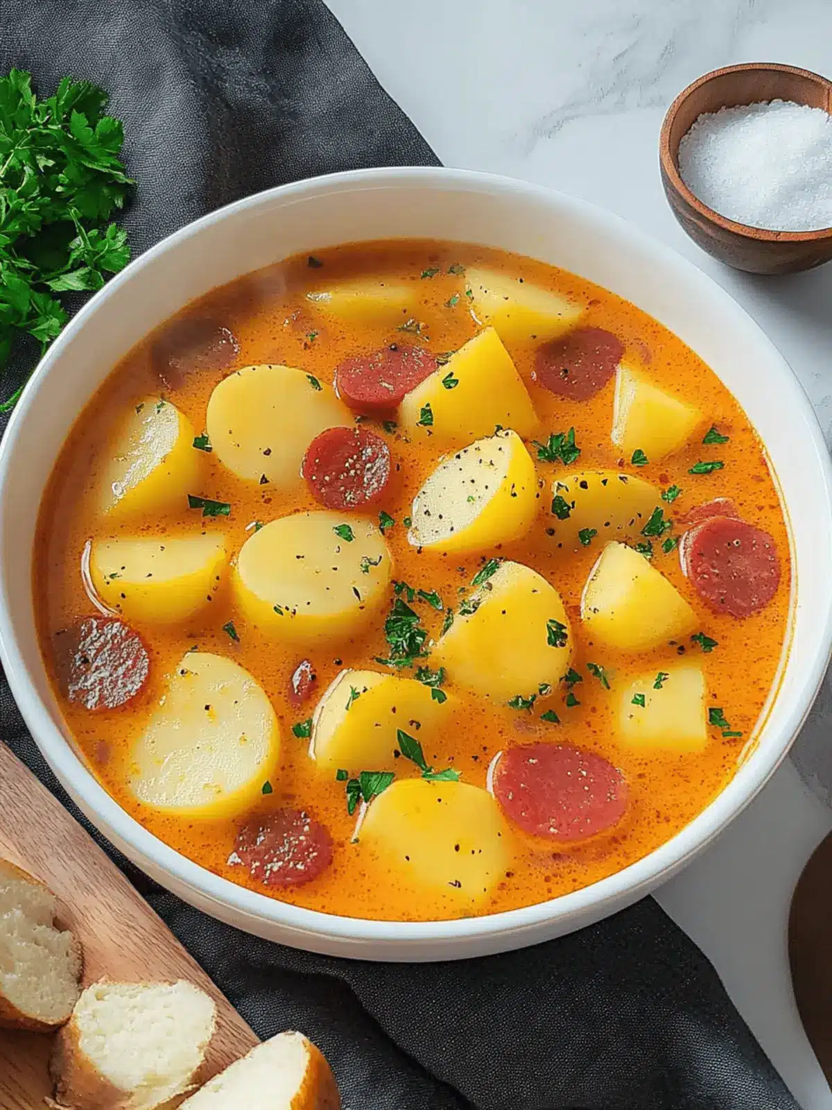 Kartoffelgulasch mit Würstchen für die Seele 3 Kartoffelgulasch mit Würstchen