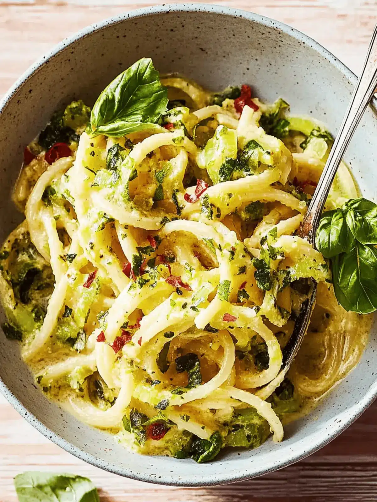 Pasta in Zucchini-Sauce für schnelle Köstlichkeiten 4 Pasta in Zucchini-Sauce