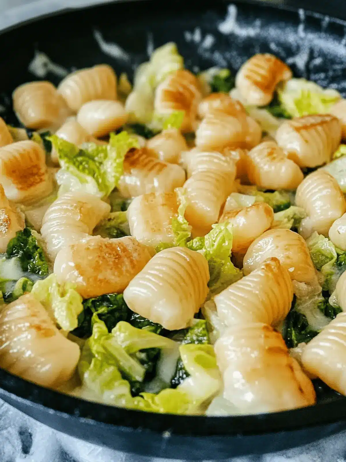 Einfache Gnocchi Wirsing Pfanne für ein schnelles Abendessen 2 Einfache Gnocchi Wirsing Pfanne