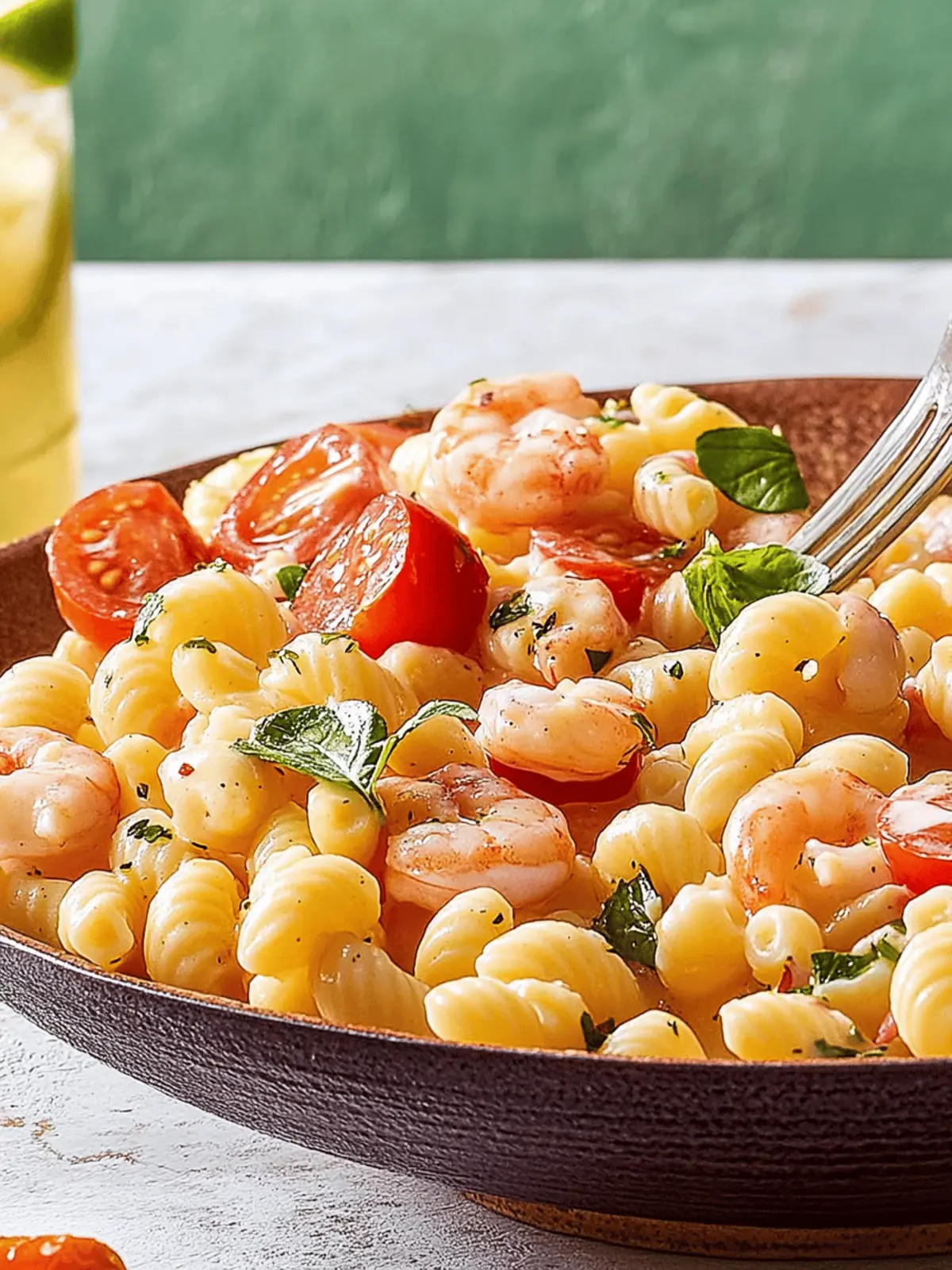 Erfrischender Garnelen Nudelsalat für den Sommer 3 Garnelen Nudelsalat