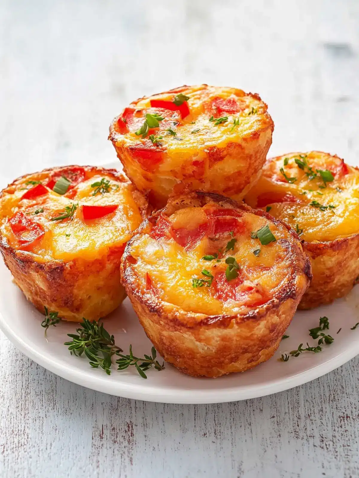 Eiermuffins mit frischem Gemüse und Käse 3 Eiermuffins