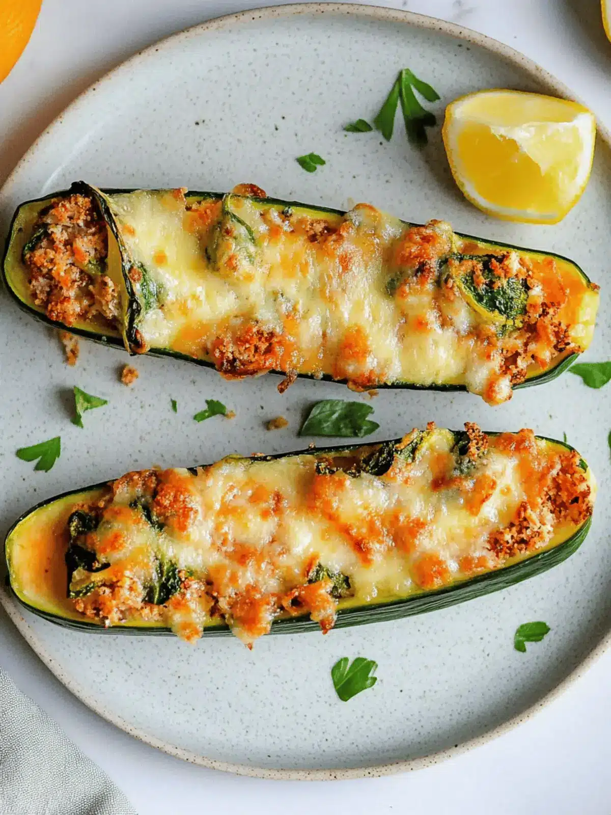 Gefüllte Zucchinis mit Couscous und Feta für jeden Tag 3 Gefüllte Zucchinis mit Couscous und Feta