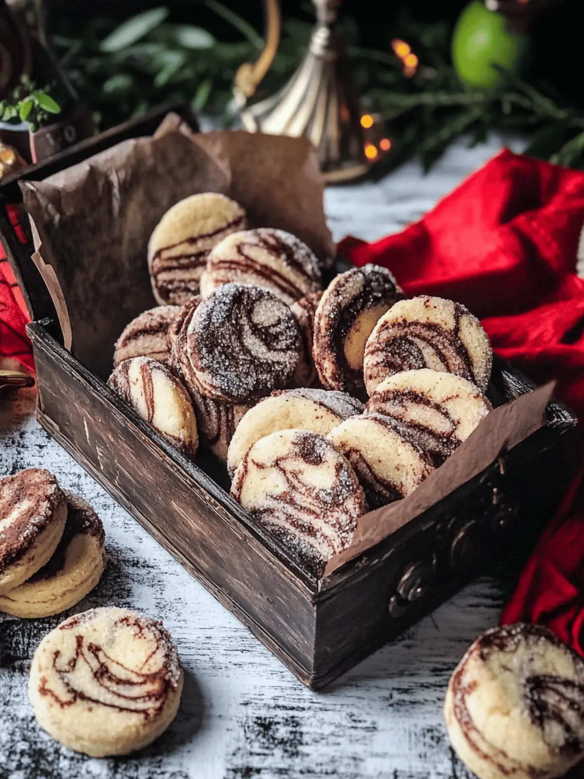 Heidesand schwarz-weiß – Festliche Kekse für Weihnachten 4 Heidesand schwarz-weiß