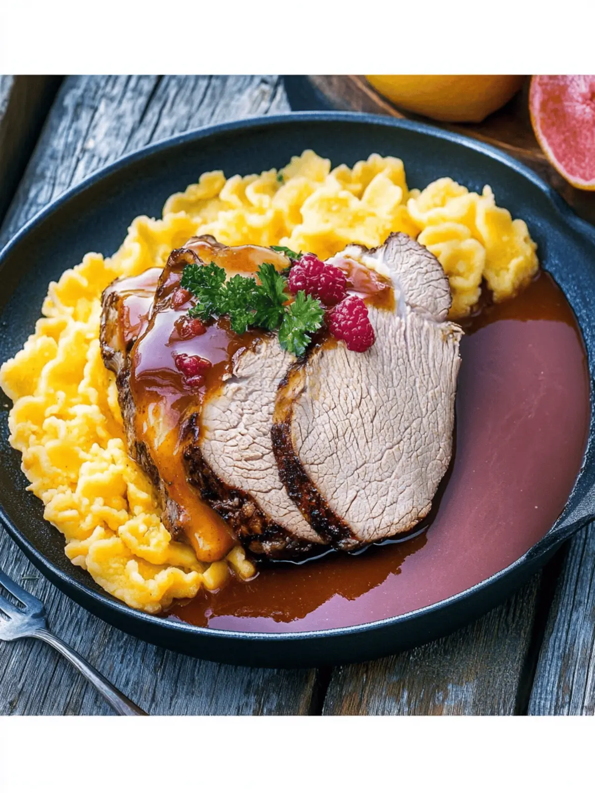 Saftiger Schmorbraten mit viel Sauce für Herzhaftigkeit 3 Saftiger Schmorbraten mit viel Sauce