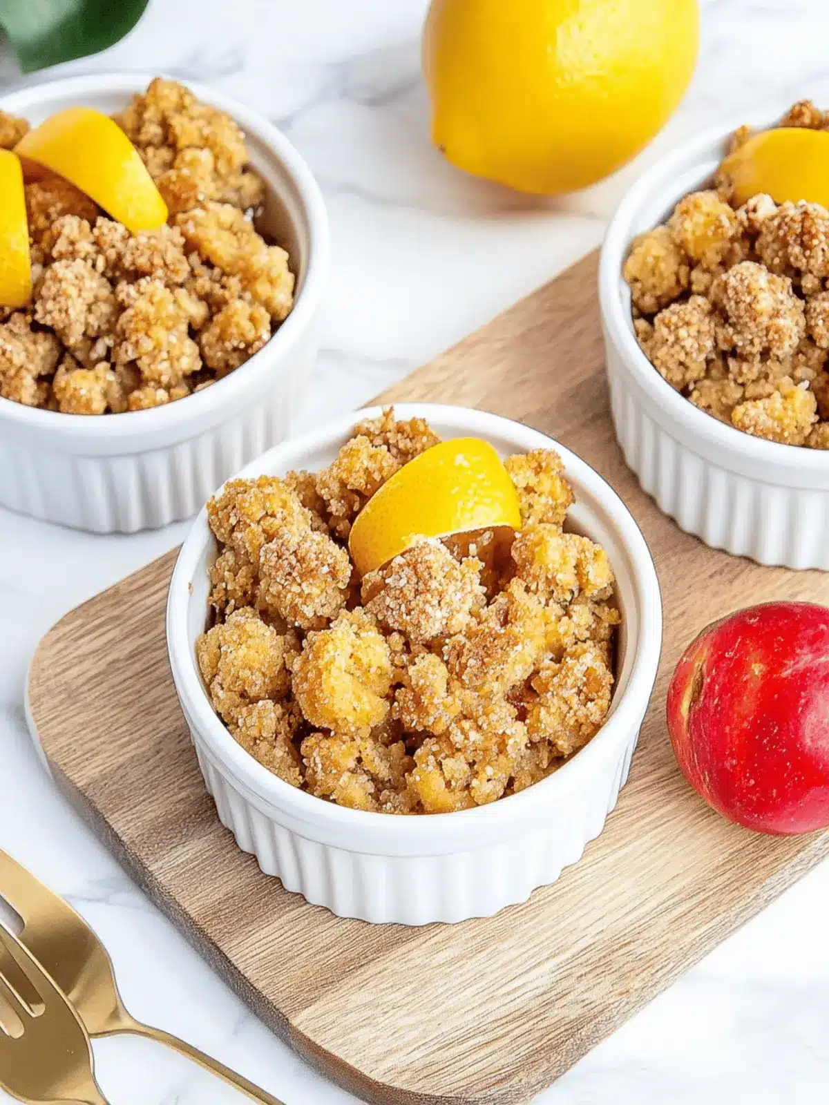 Fruchtiger Quitten-Crumble für gemütliche Abende 2 Fruchtiger Quitten-Crumble