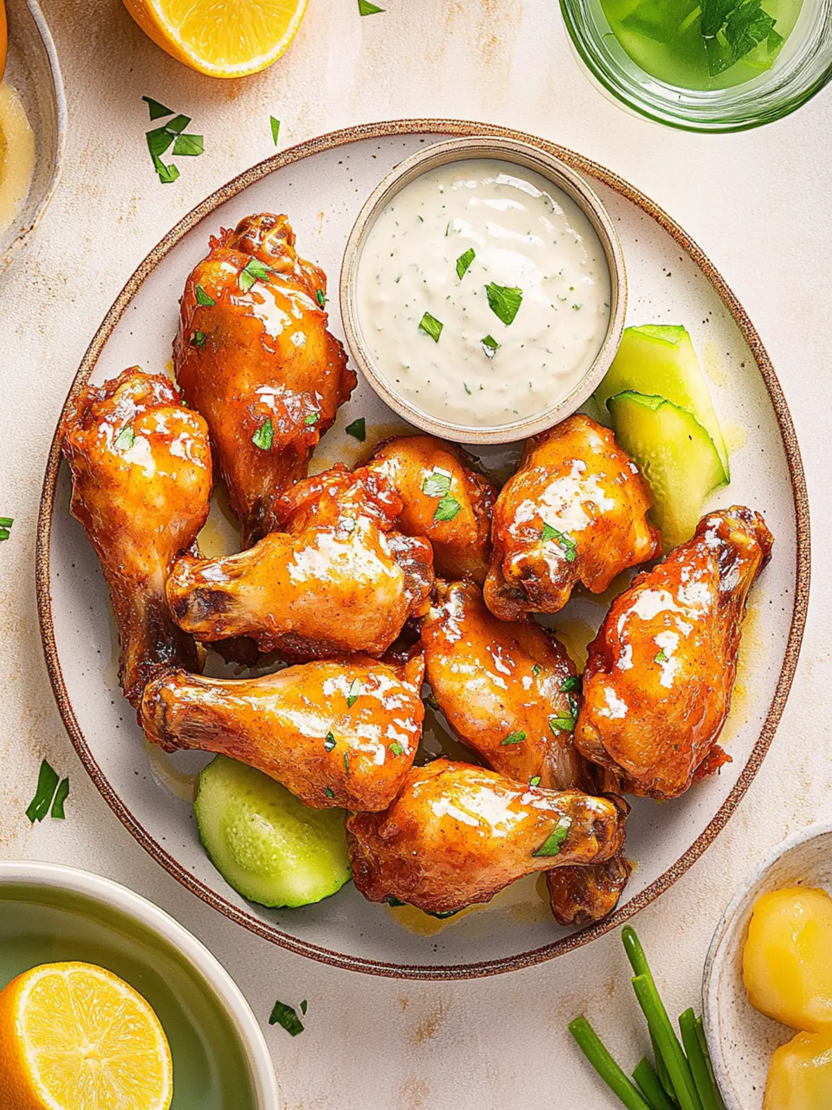 Honigbutter-Buffalo-Hühnchenflügel für den perfekten Snack 3 Honigbutter-Buffalo-Hühnchenflügel