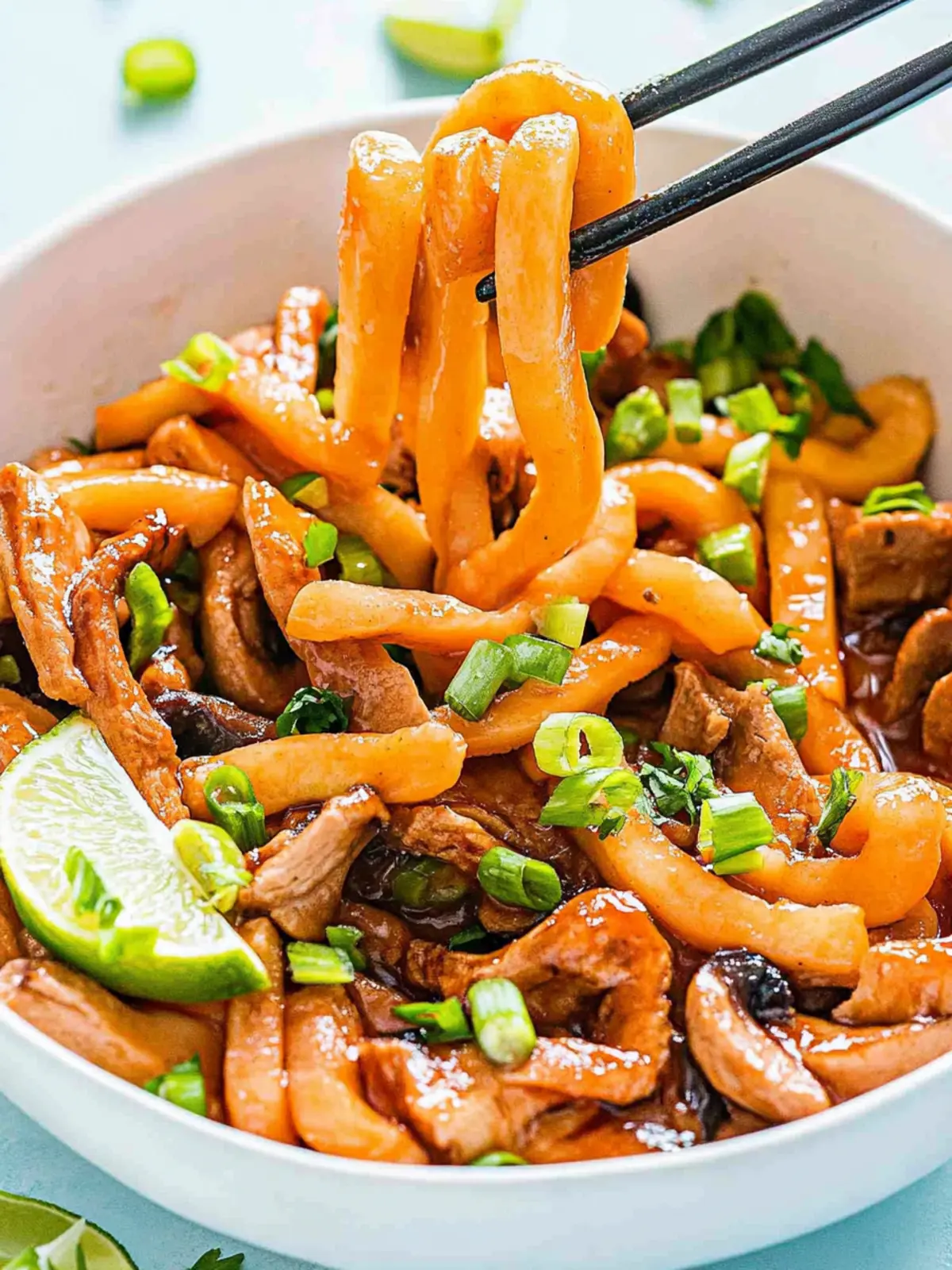 Hoisin-Hühnchen-Udon-Nudeln in 30 Minuten 2 Hoisin-Hühnchen-Udon-Nudeln