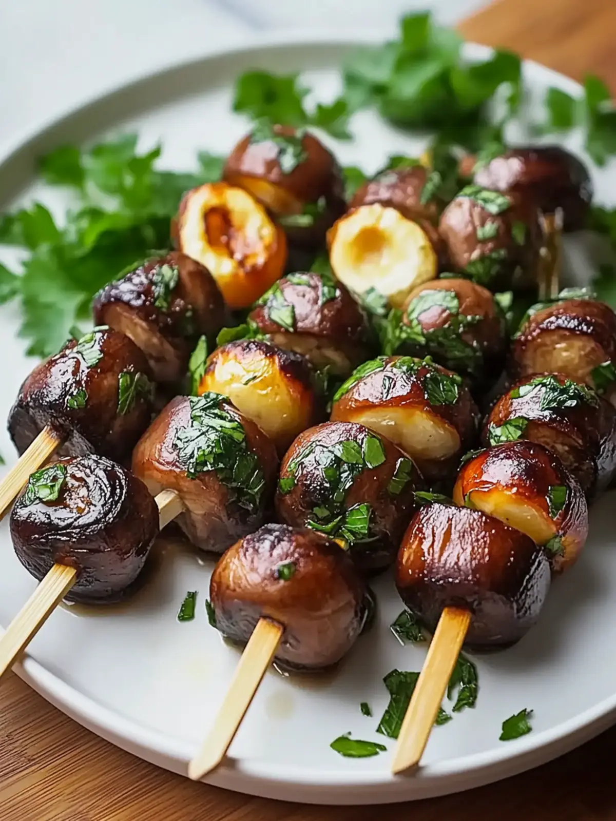 Grilled marinated mushroom skewers für deinen Grillabend 5 Grilled marinated mushroom skewers