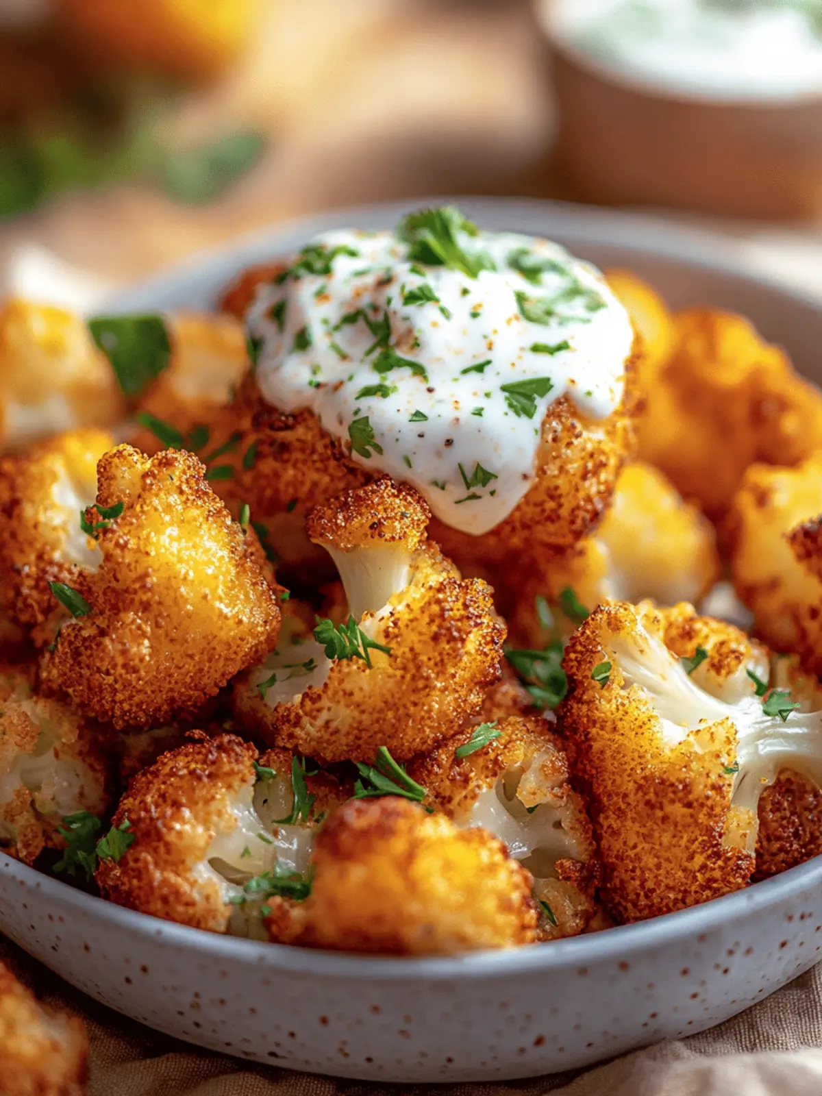 Knuspriger Blumenkohl aus dem Heißluftfritteuse 5 Breaded cauliflower from the hot air fryer