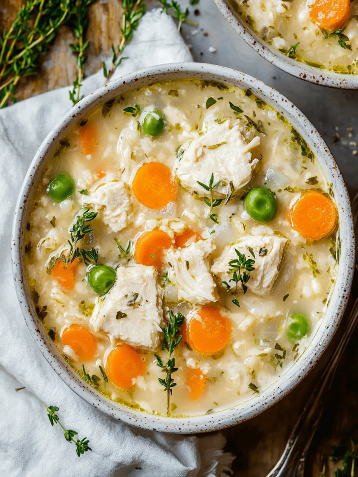 Cremige Hühner-Reis-Suppe für gemütliche Abende 4 Cremige Hühner-Reis-Suppe