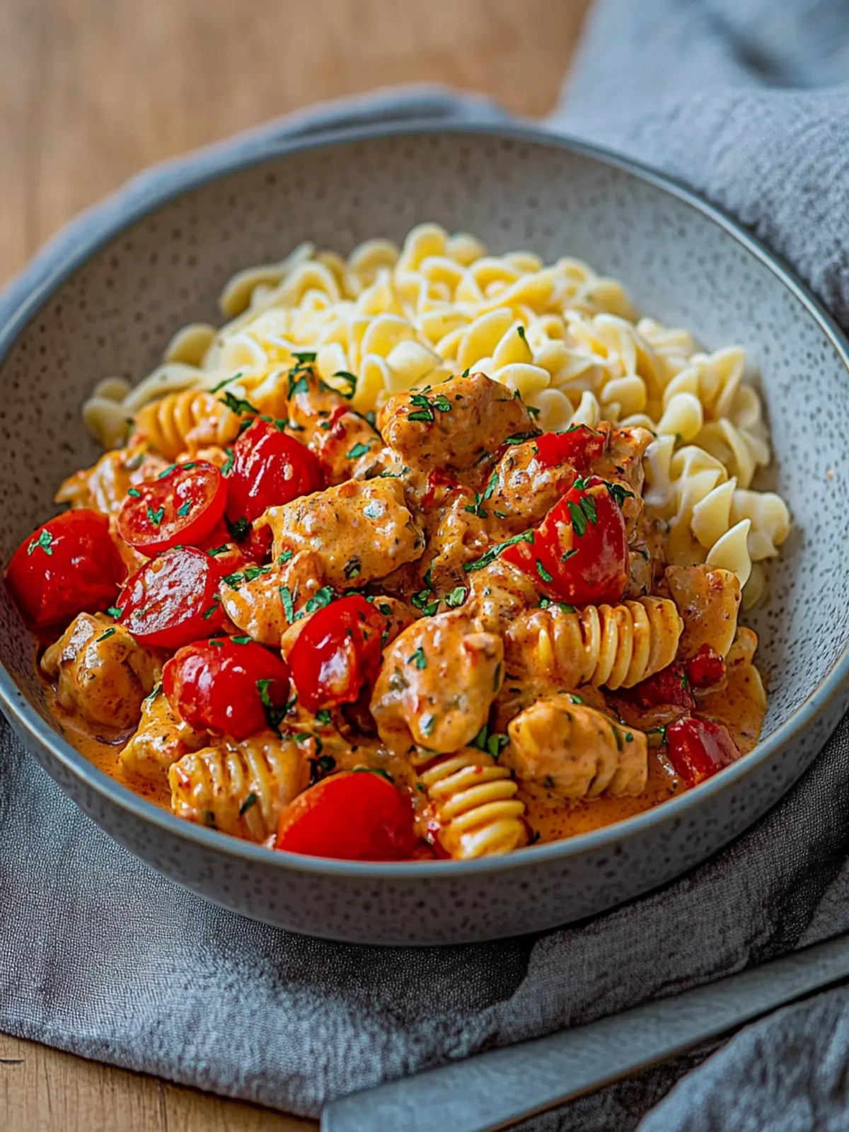 Paprika Sahne Hähnchen - Schnelles Familienrezept 2 Paprika Sahne Hähnchen