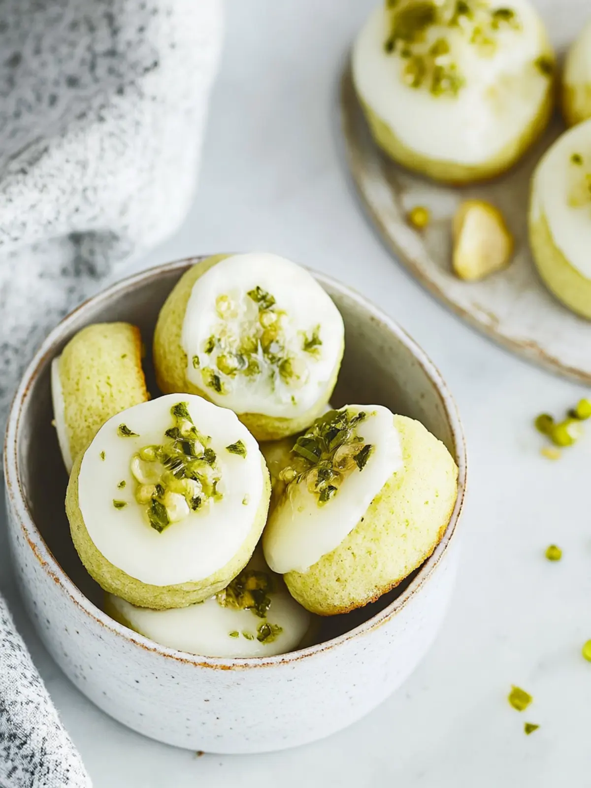 Pistazienkekse mit zitroniger Glasur genießen 4 Pistazienkekse
