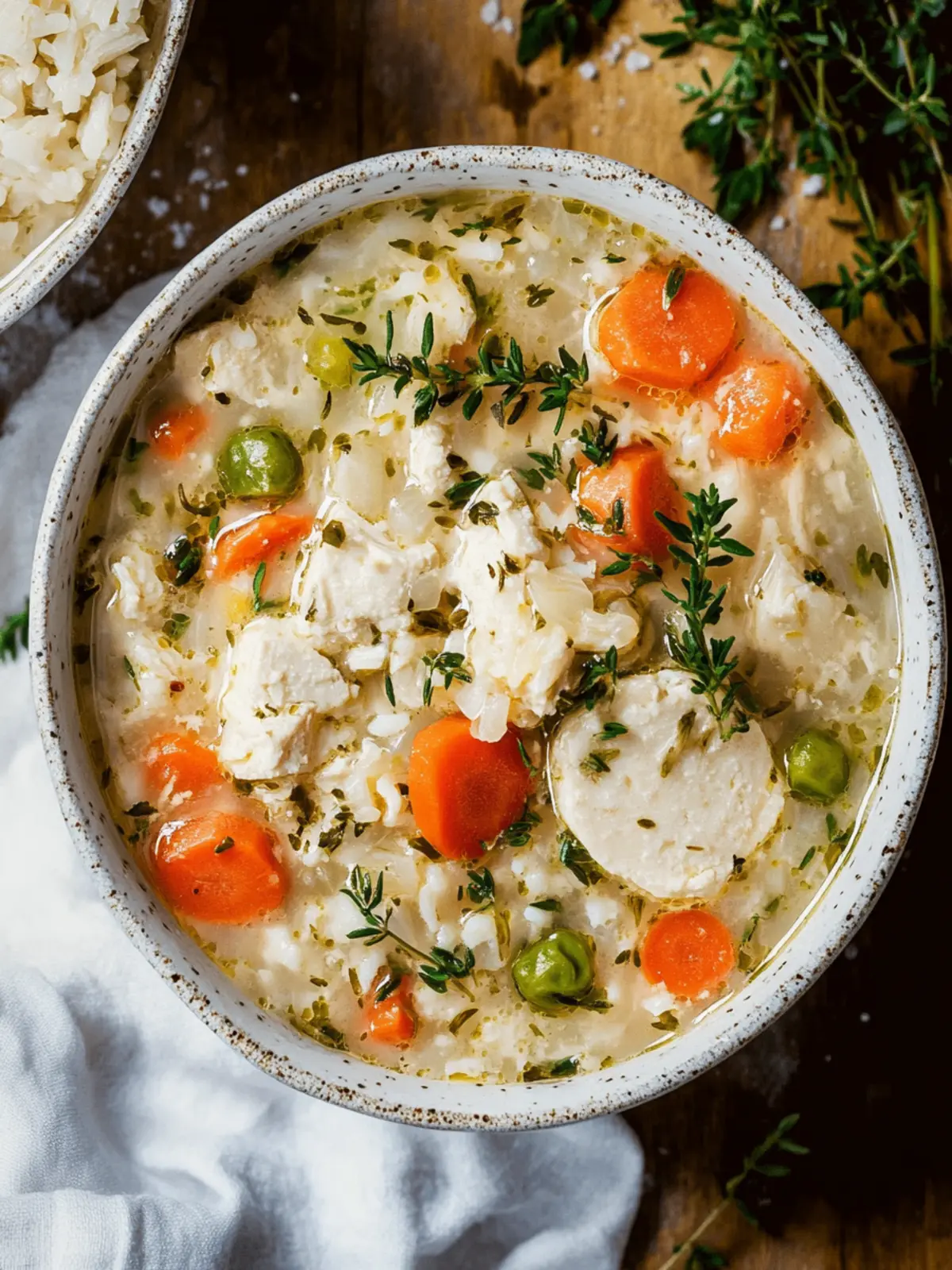 Cremige Hühner-Reis-Suppe für gemütliche Abende 5 Cremige Hühner-Reis-Suppe