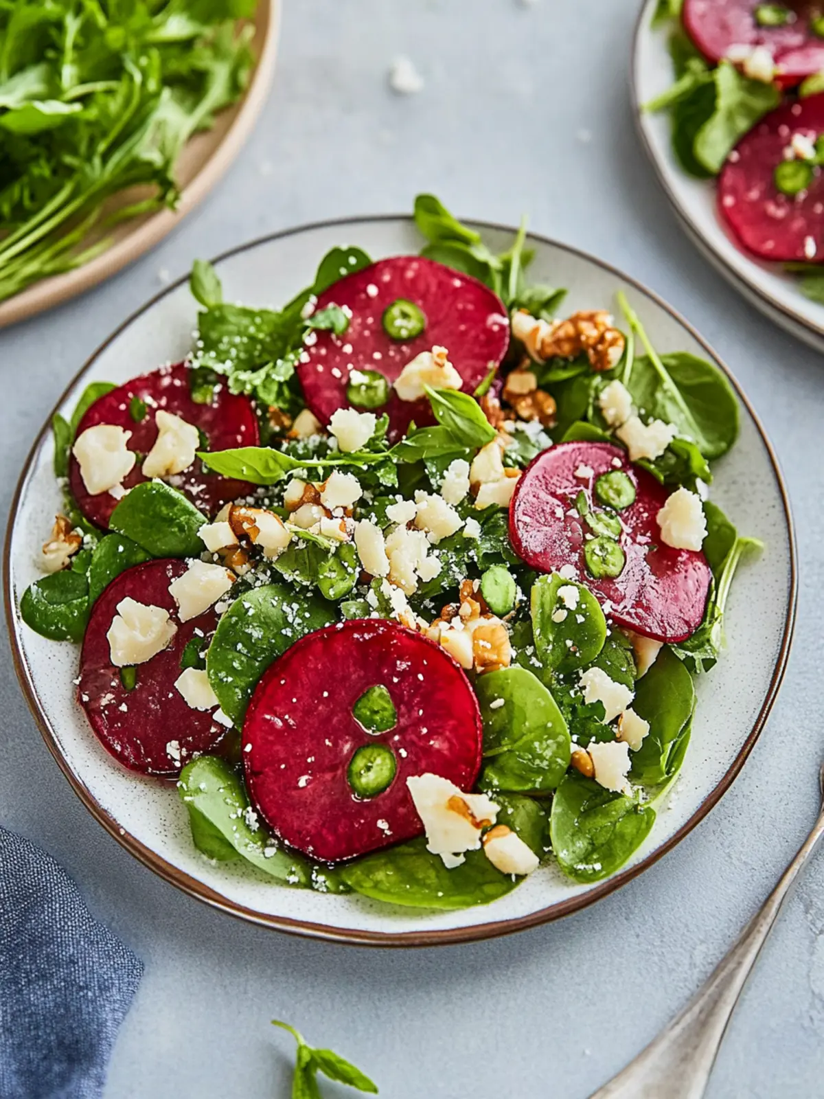 Rote-Bete-Carpaccio mit Ziegenkäse und Walnüssen 5 Rote-Bete-Carpaccio mit Ziegenkäse und Walnüssen