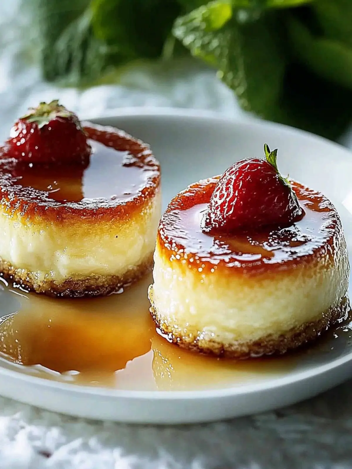 Mini Crème Brûlée Käsekuchen – Der perfekte Dessertgenuss 4 Mini Crème Brûlée Käsekuchen