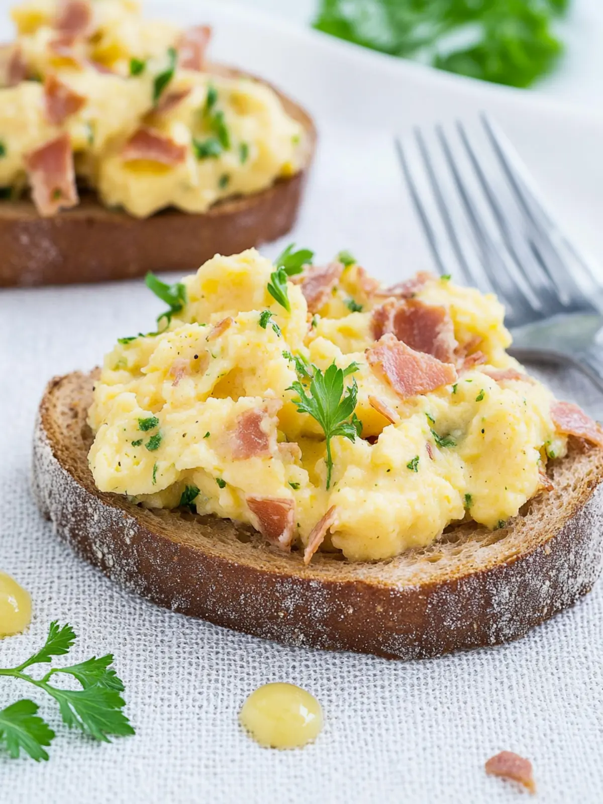 Rührei mit Speck für ein schnelles Frühstück 4 Rührei mit Speck