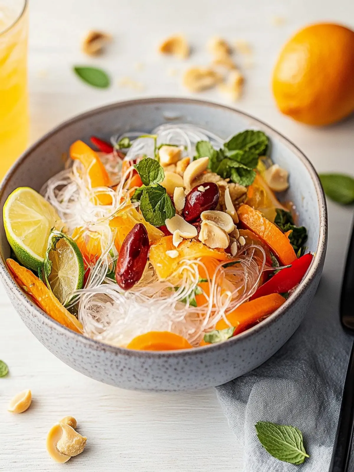 Farbenfroher Glasnudelsalat für eine frische Auszeit 4 Farbenfroher Glasnudelsalat