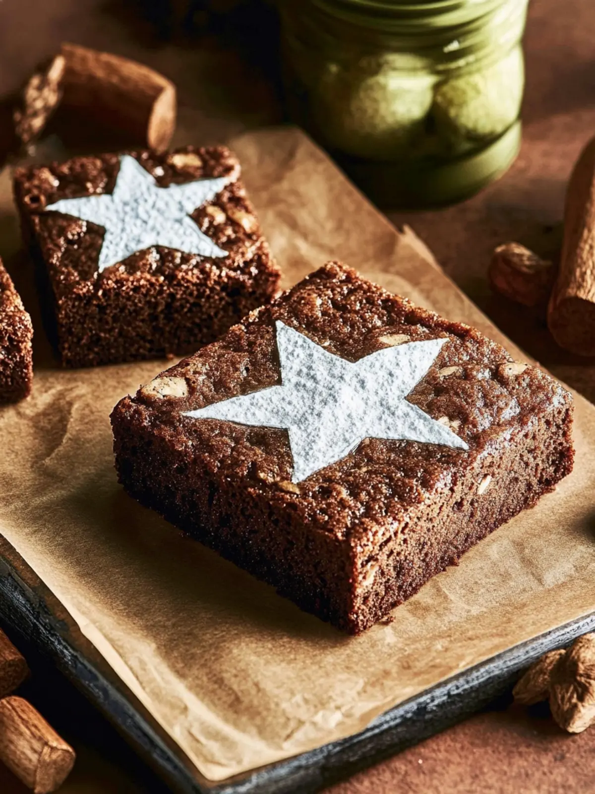 Festliche Lebkuchen-Brownies für die Weihnachtszeit 4 Lebkuchen-Brownies