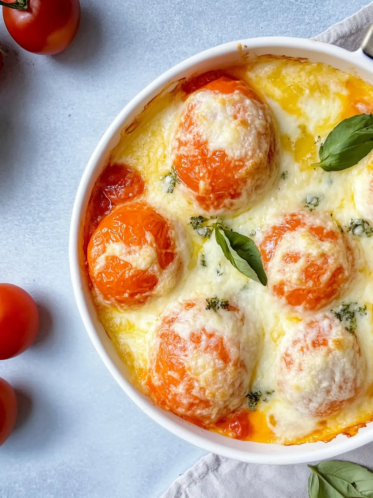 Creamy Tomato-Mozzarella Dumpling Casserole für die Familie 3 Creamy Tomato-Mozzarella Dumpling Casserole