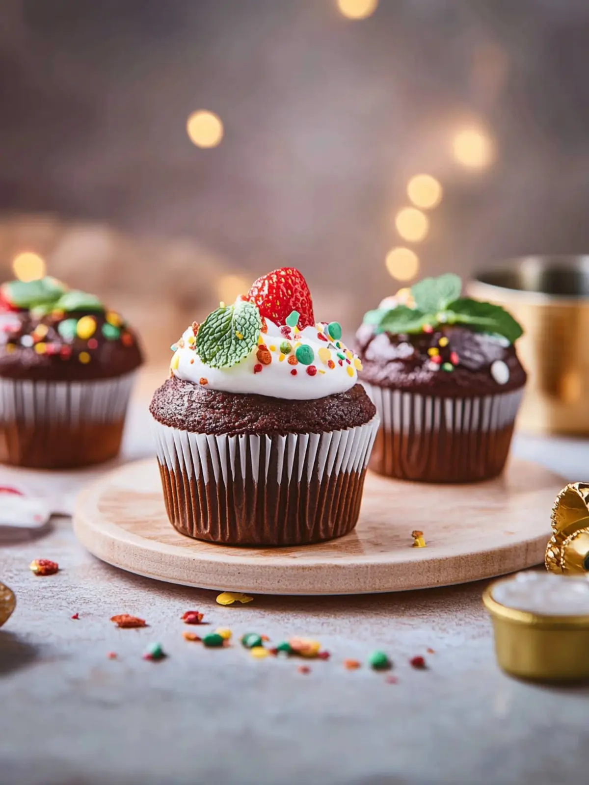 Gewürzmuffins mit Schokoladenglasur für Feste 4 Gewürzmuffins