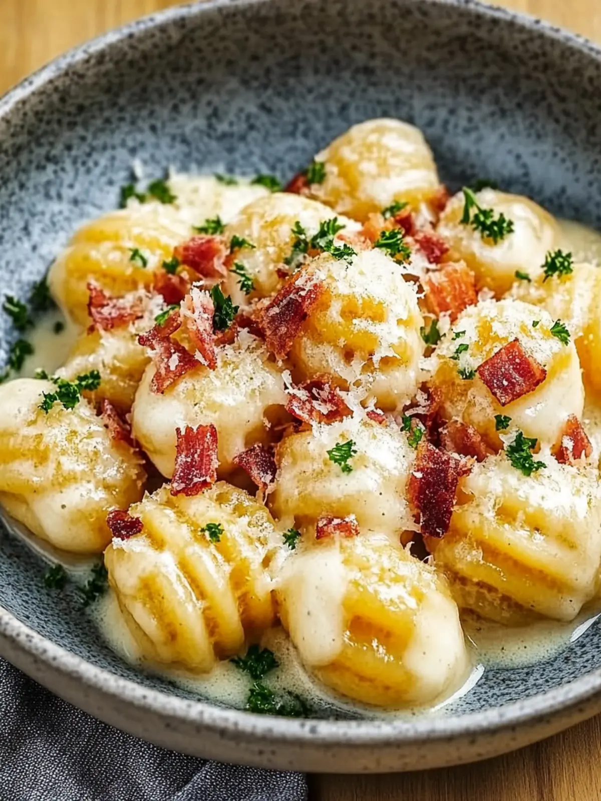 Gnocchi Carbonara mit Speck und Parmesan leicht gemacht 5 Gnocchi Carbonara mit Speck und Parmesan